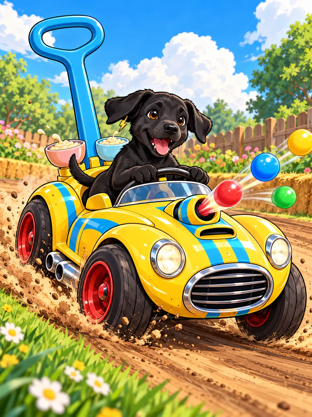 Bella in the Roadster. Game concept art.