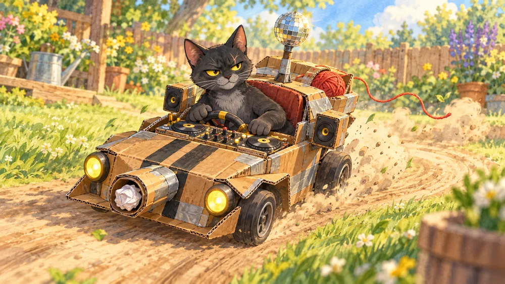 Morty in the DJ box. Game concept art.
