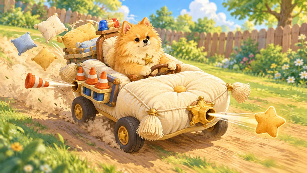 Romeuzito in the Sheriff cushion. Game concept art.